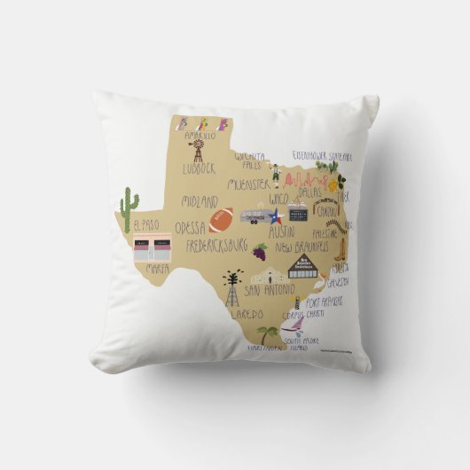 テキサス州の装飾用クッション クッション (正面)