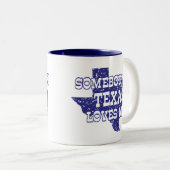 テキサス州の誰かが私を愛している ツートーンマグカップ (正面右)