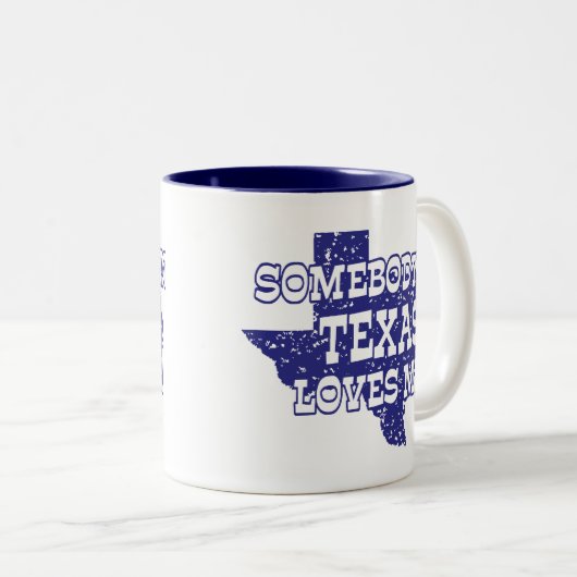 テキサス州の誰かが私を愛している ツートーンマグカップ (正面右)