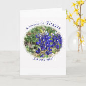 テキサス州の誰かは私をギフト愛します カード (黄色い花)