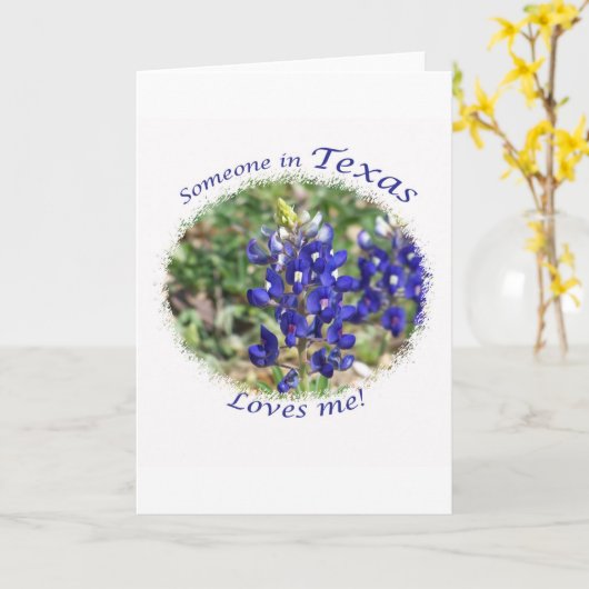 テキサス州の誰かは私をギフト愛します カード (黄色い花)