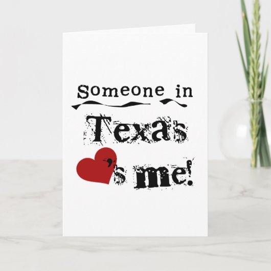 テキサス州の誰かは私を愛します カード (正面)