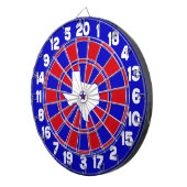 テキサス州の赤い白く及び青 ダーツボード (正面右)
