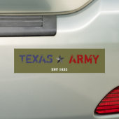 テキサス州の軍隊 バンパーステッカー (車上)