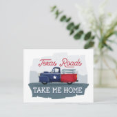 テキサス州の道路、私を家に連れて行く ポストカード (スタンド正面)