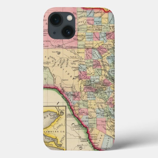 テキサス州の郡地図 Case-Mate iPhoneケース (裏面)