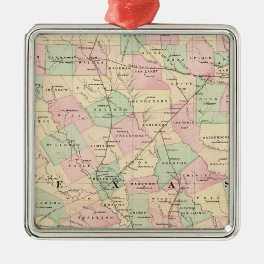 テキサス州の部分 メタルオーナメント (正面)