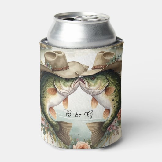 テキサス州の釣りウェディング 缶クーラー (缶正面)