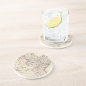 テキサス州の鉄道システム(1885年)のヴィンテージの地図 コースター (側面)