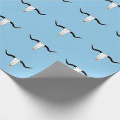 テキサス州の長角牛の牛スカル-角パターン ラッピングペーパー (角)