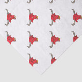 テキサス州の長角牛の赤いBullのスケッチ 薄葉紙 (詳細)