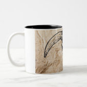 テキサス州の長角牛のBullのスカル ツートーンマグカップ (左)