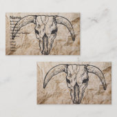テキサス州の長角牛のBullのスカル 名刺 (正面/裏面)