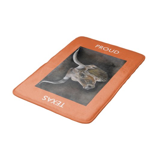 テキサス州の長角牛 バスマット (アングル)