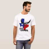 テキサス州の長角牛 Tシャツ (正面フル)