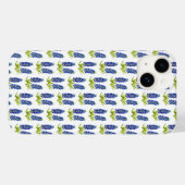 テキサス州の青い花、ブルーボンネット、水彩画 Case-Mate iPhoneケース (裏面 (横))