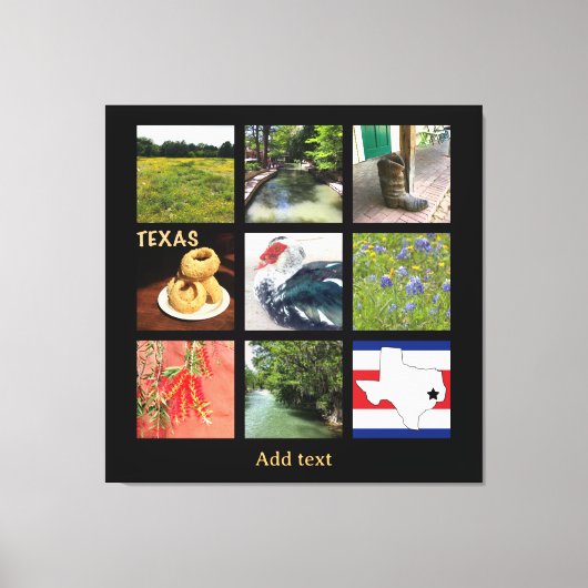 テキサス州の風光明媚な写真 キャンバスプリント (正面)