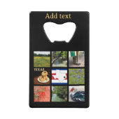 テキサス州の風光明媚な写真 クレジットカード栓抜き (正面)