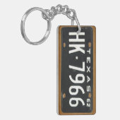 テキサス州の1962年のヴィンテージのナンバープレートKeychain キーホルダー (正面左)