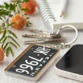テキサス州の1962年のヴィンテージのナンバープレートKeychain キーホルダー (正面右)