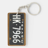 テキサス州の1962年のヴィンテージのナンバープレートKeychain キーホルダー (裏面)