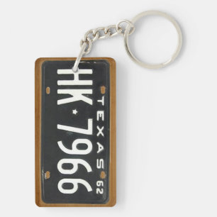テキサス州の1962年のヴィンテージのナンバープレートKeychain キーホルダー