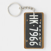 テキサス州の1962年のヴィンテージのナンバープレートKeychain キーホルダー (正面)