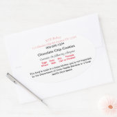 テキサス州の Cottage Food Law が改正 ラベル表示が義務付けられたホームベーカリー 楕円形シール (封筒)