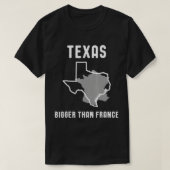 テキサス州はフランスよりもおもしろい大きいLone Star T-shir Tシャツ (デザイン正面)