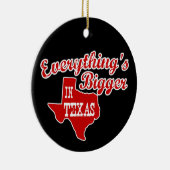 テキサス州は何もかも大きい |レッドブラックオーナメント セラミックオーナメント (右)