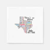 テキサス州は故郷に似た処が無い スタンダードカクテルナプキン (正面)