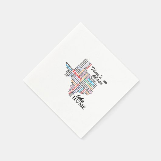 テキサス州は故郷に似た処が無い スタンダードカクテルナプキン (角)