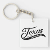 テキサス州は私のホームタイパーフェイスアクリルキーチェーン キーホルダー (正面)