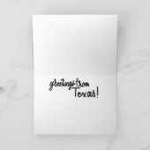 テキサス州よ！グリーティングカード カード (内部)
