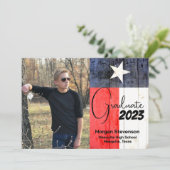 テキサス州をテーマにした写真卒業発表 招待状 (スタンド正面)