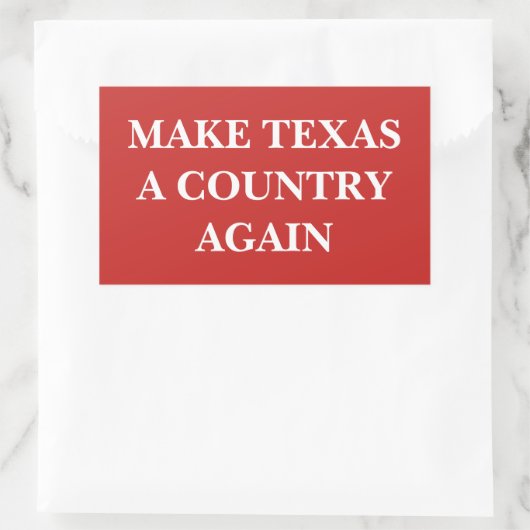 テキサス州を再び国にする 長方形シール (バッグ)