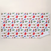 テキサス州アイコン ビーチタオル (正面)