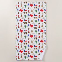 テキサス州アイコン ビーチタオル