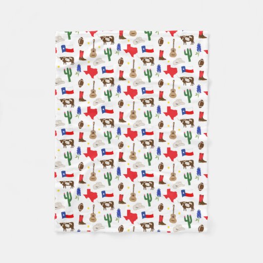 テキサス州アイコン フリースブランケット (正面)