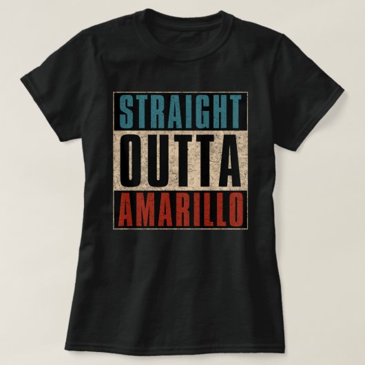テキサス州アマリロ出身 Tシャツ (デザイン正面)