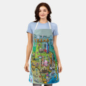 テキサス州アメリカの地図エプロン エプロン (着用した状態)