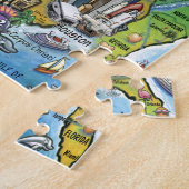 テキサス州アメリカの地図 ジグソーパズル (側面)