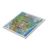 テキサス州アメリカの地図 タイル (側面)