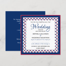 テキサス州アメリカ国旗カスタム愛国的結婚広場 招待状