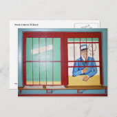 テキサス州アルペン、デポ壁画 ポストカード (正面/裏面)