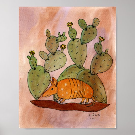 テキサス州アルマジロ ポスター (正面)