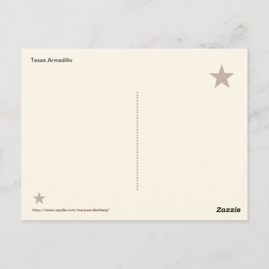 テキサス州アルマディロ葉書#3 ポストカード (裏面)