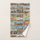 テキサス州アンティークはがきタオル バスタオルセット (ハンドタオル)