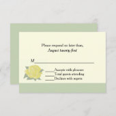 テキサス州イエローローズウェディングRSVPカード 出欠カード (正面/裏面)