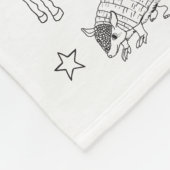 テキサス州イラストレーションドードルズオブテキサス州テキサス州パターン フリースブランケット (角)